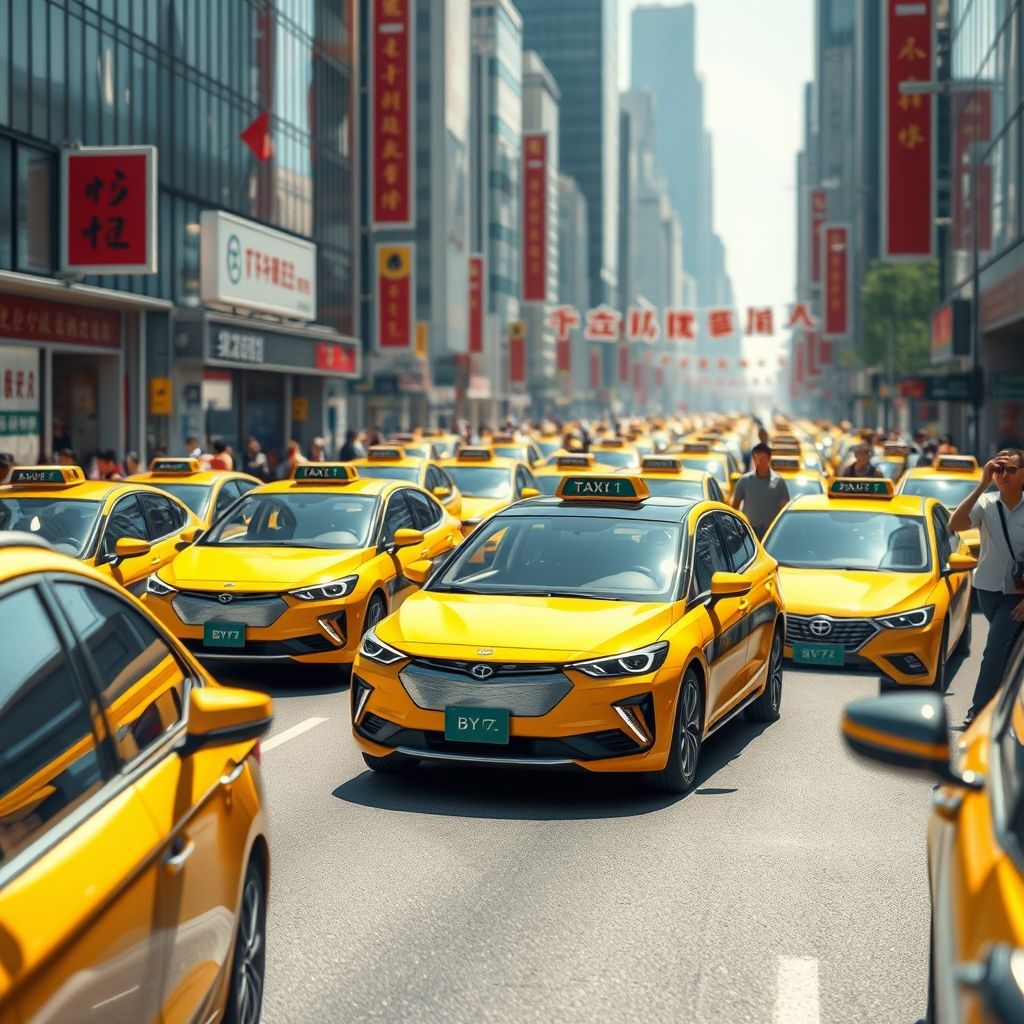 ตลาดแท็กซี่จีนตื่นตัวกับ BYD e7